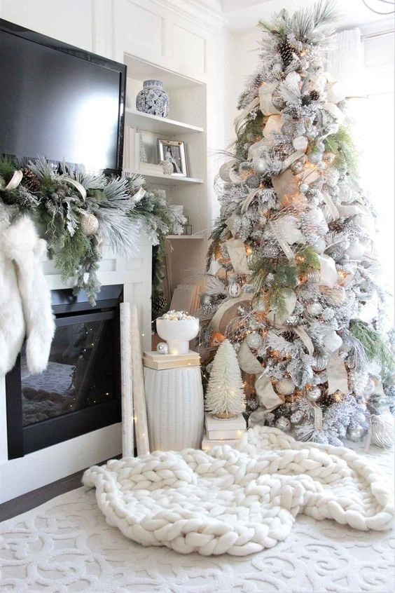 arbol de navidad blanco
